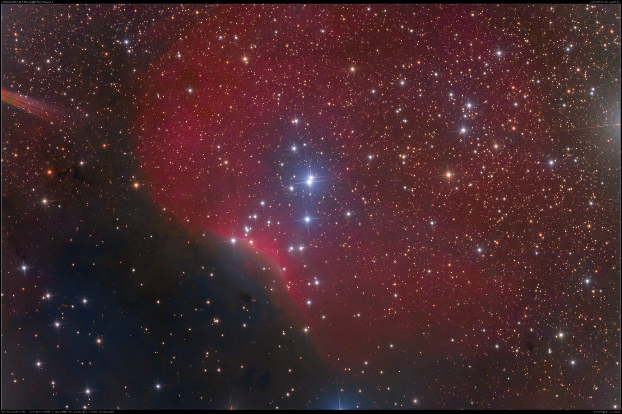 Sharpless 140 & Pismis-Moreno 1