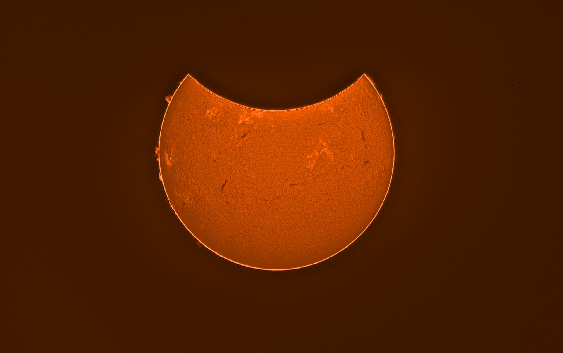 Partielle Sonnenfinsternis in H alpha