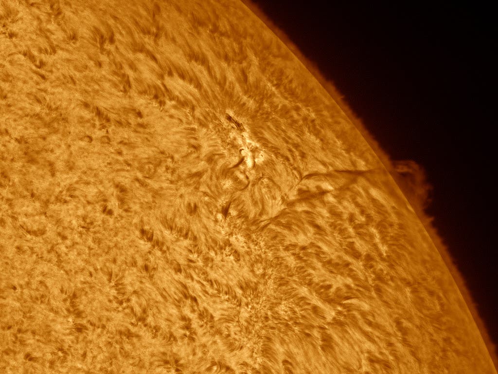 Sonne H-alpha - AR 1112 am 10.10.2010 