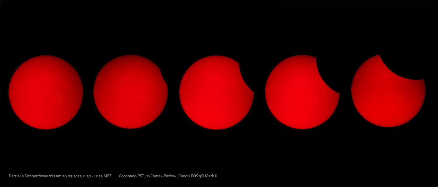 Partielle Sonnenfinsternis am 29. März 2025