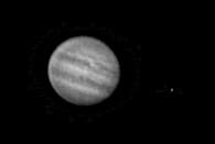 Jupiter mit Io im Tchiboskop 76 mm 