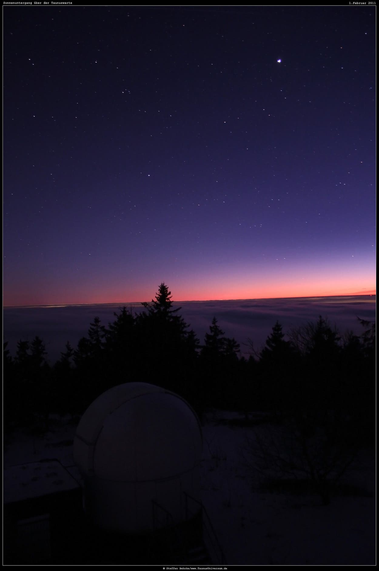Dämmerung über dem Taunus-Observatorium