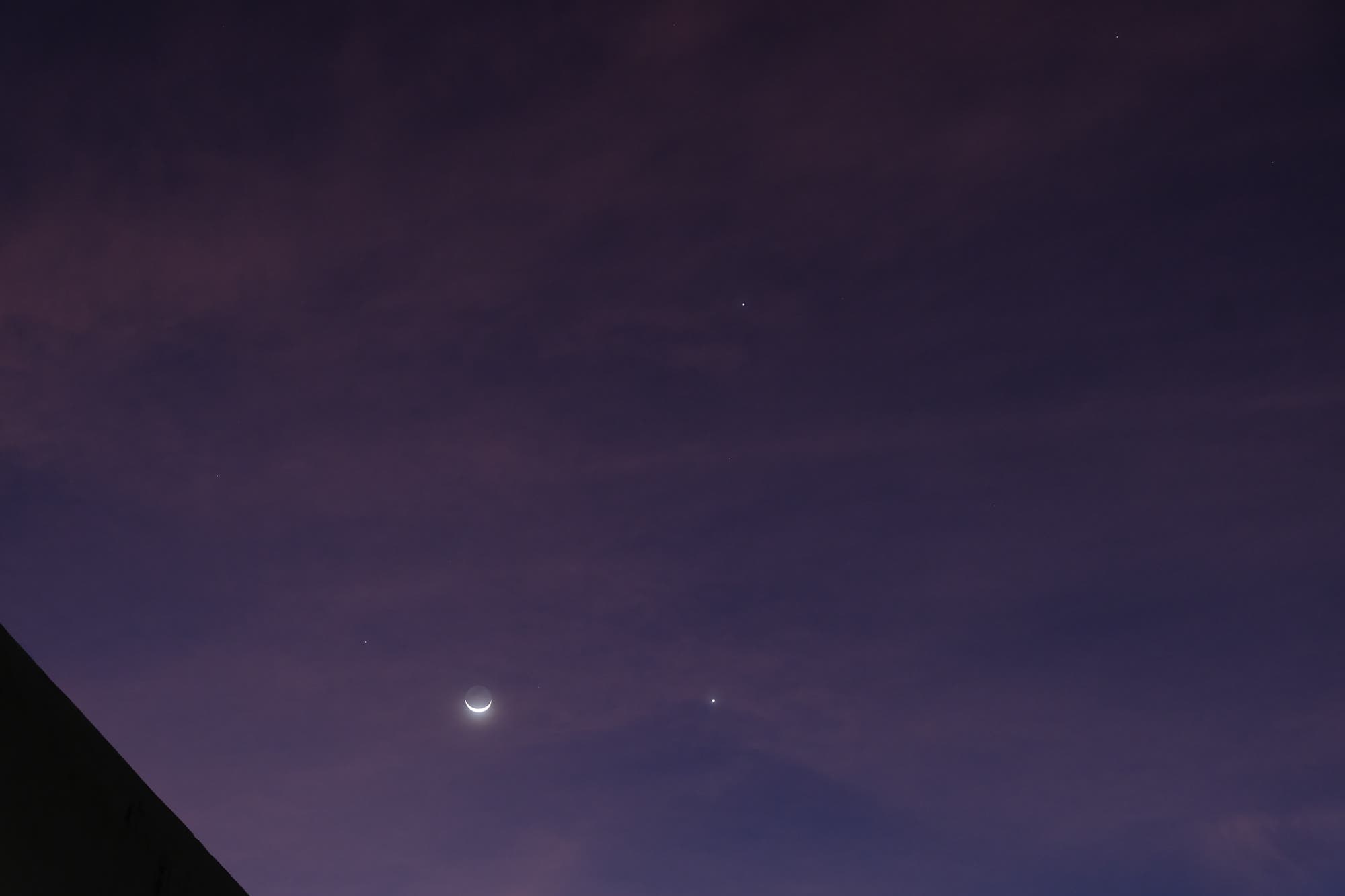 Mond-Venus-Jupiter-Tripel von Mexico am 20. August 2025