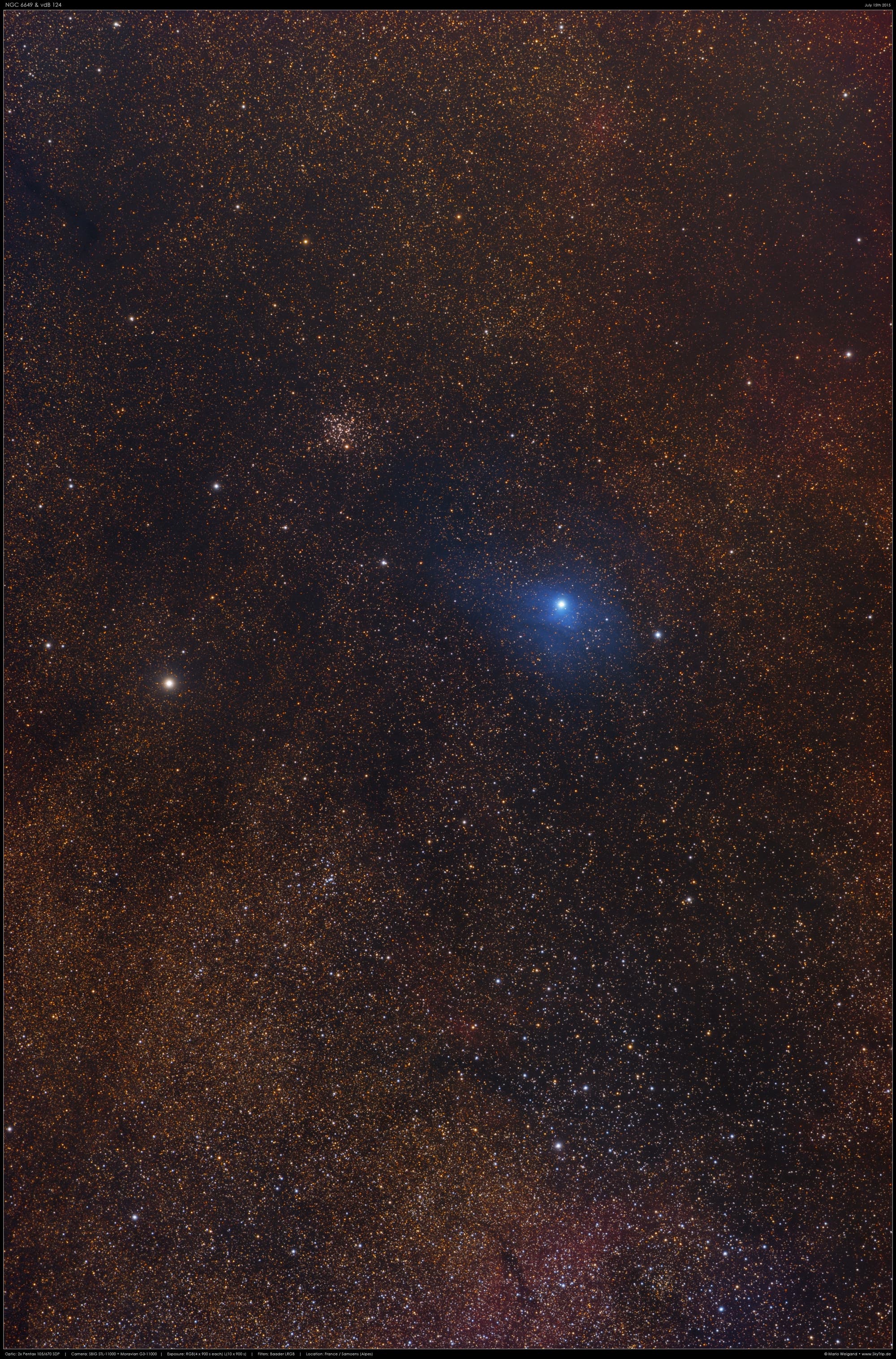 NGC 6649 & IC 1287/vdB 124