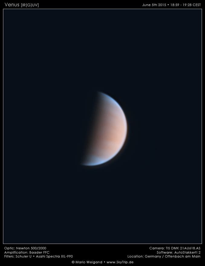 UV/IR-Falschfarben-Komposit der Venus