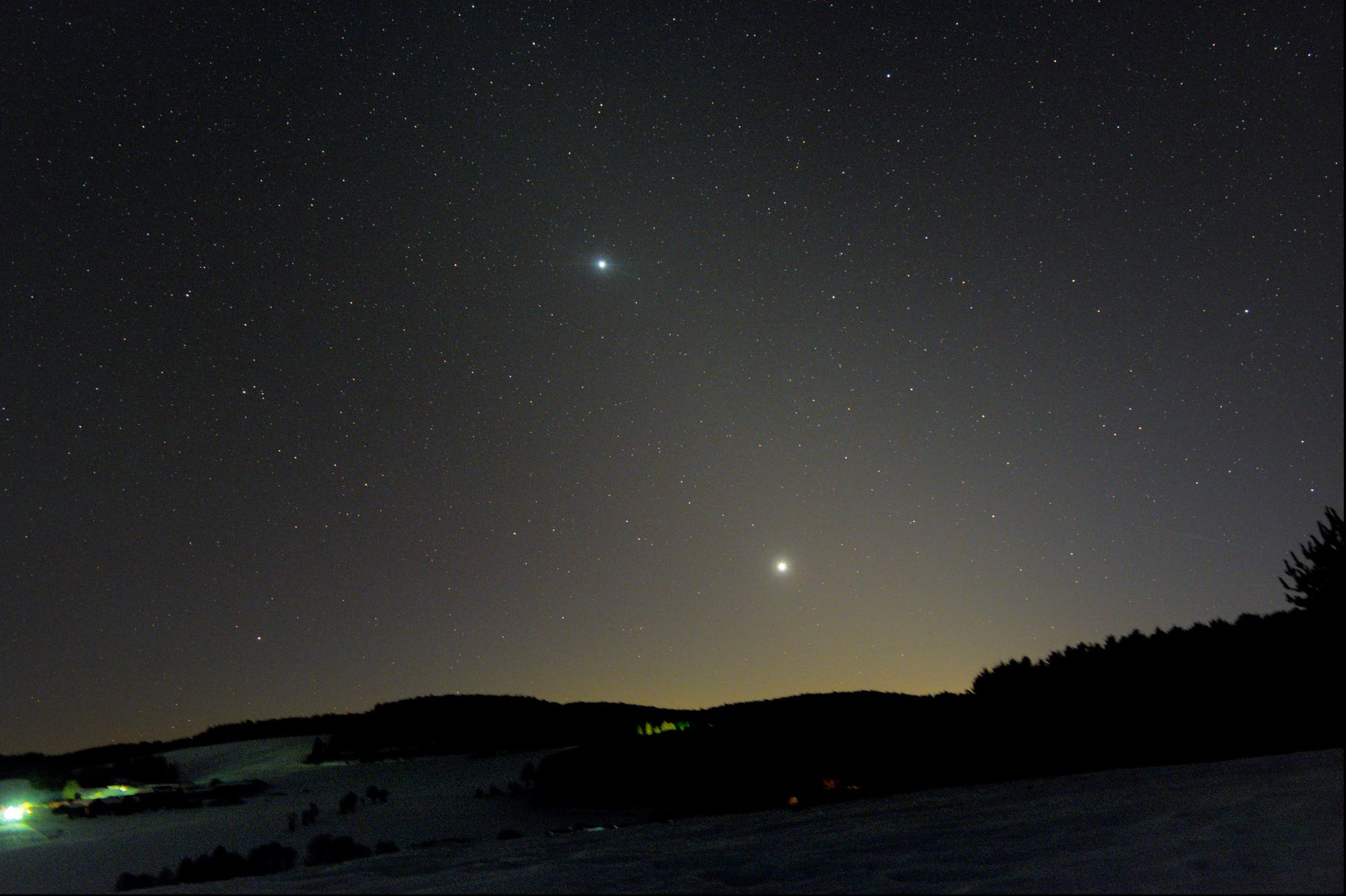 Jupiter, Venus und Zodiakallicht