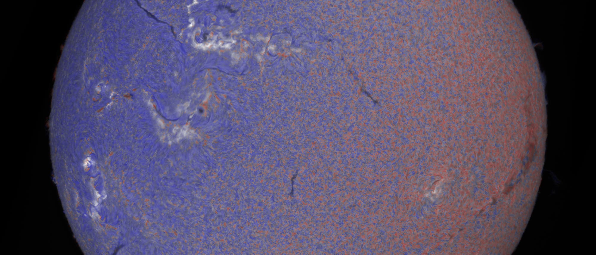 Dopplergramm der Sonne in der H‑alpha‑Linie