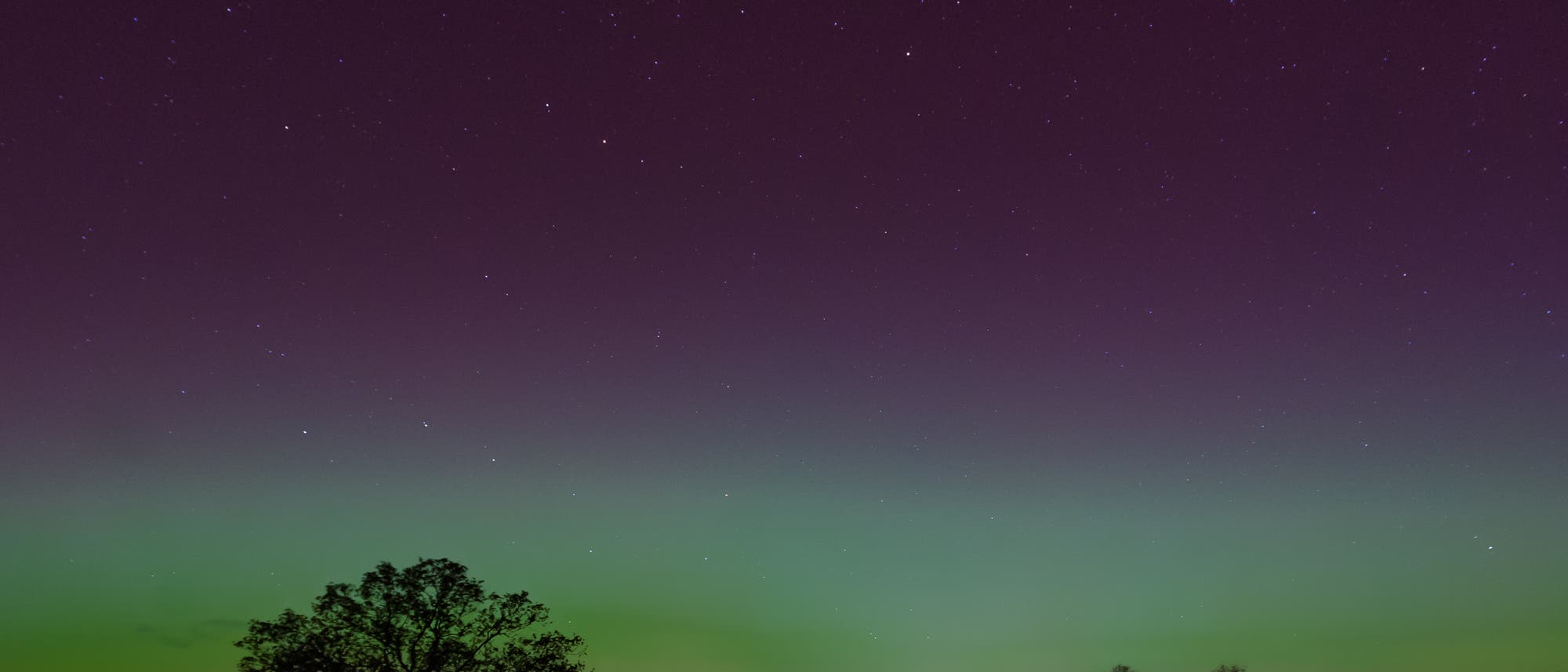 Polarlicht am 10. Oktober 2024 über der Lüneburger Heide