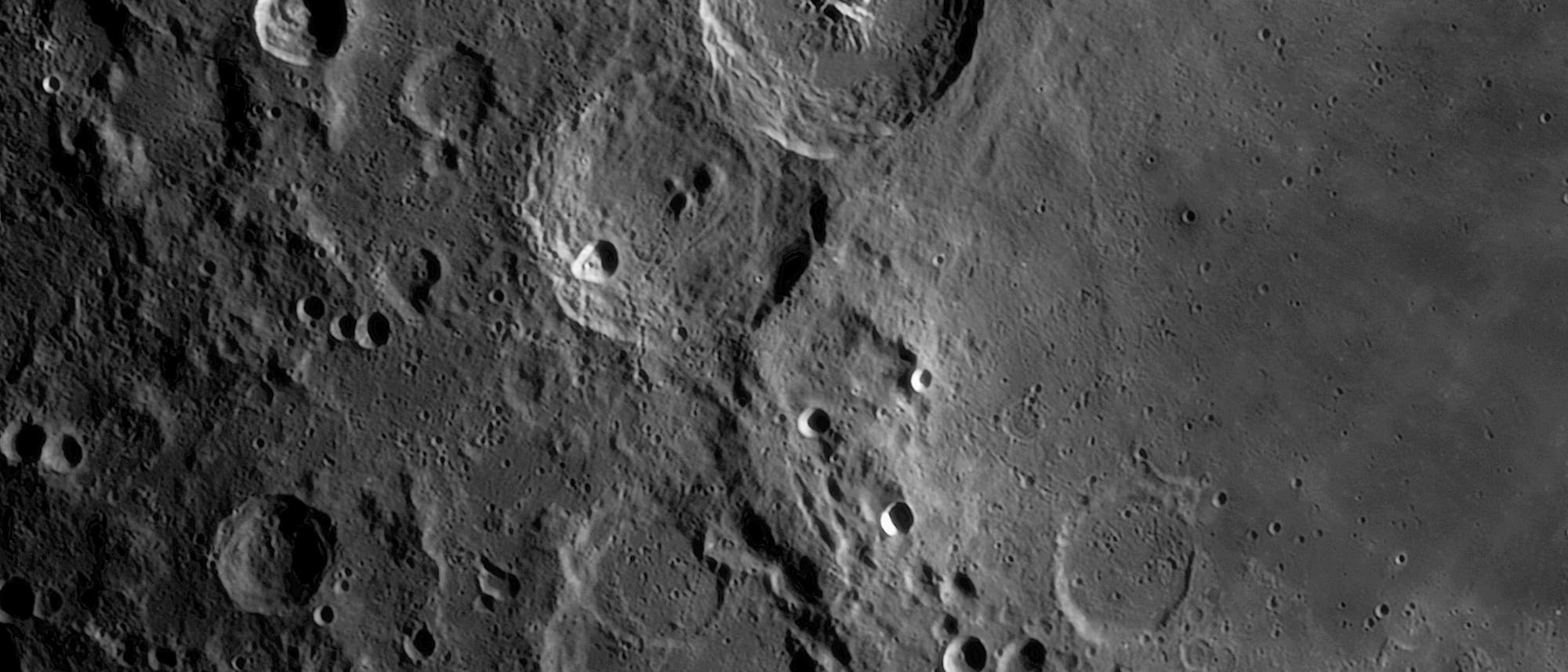 Die Mondkrater Theophilus, Cyrillus und Catharina
