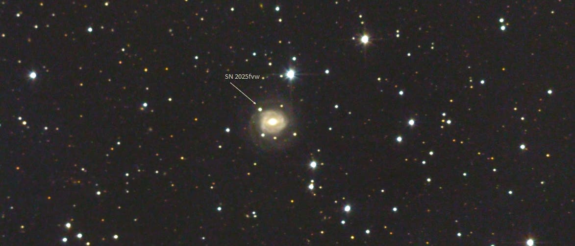 Letzter Blick auf die SN2025fvw in NGC 5957