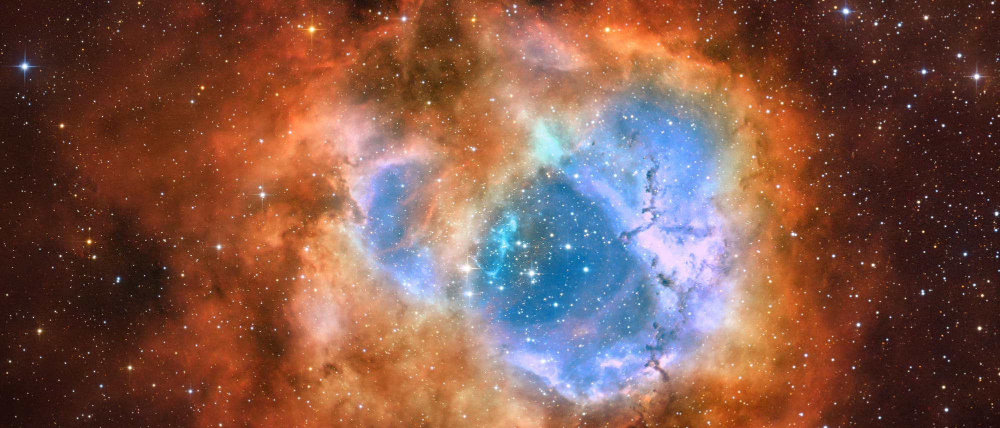 Rosettennebel (Hubble-Palette)