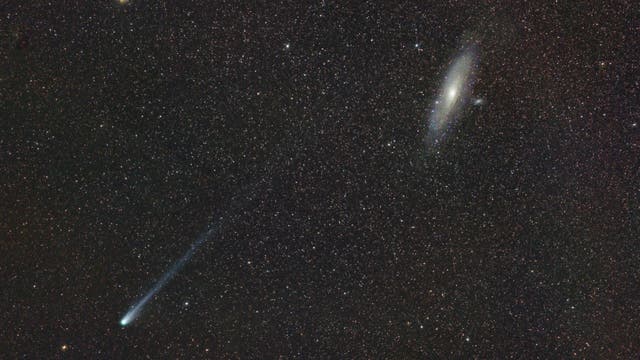Comet 12P/Pons-Brooks and Andromeda Galaxy