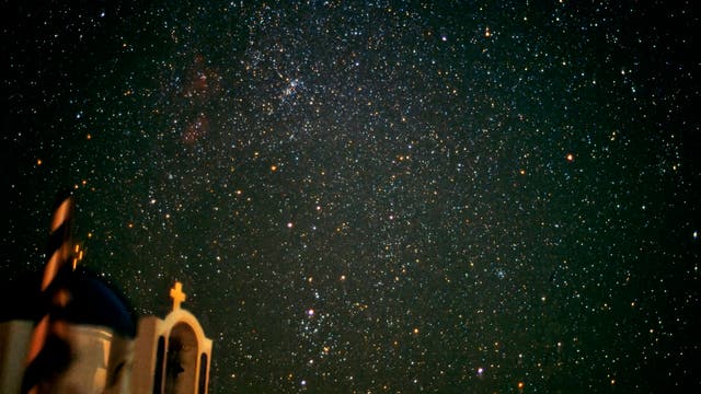 Sterne über Santorin