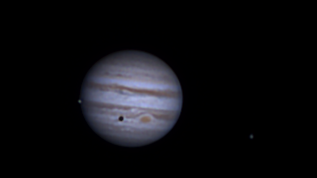 Jupiter mit Ganymed, Io und dem Schatten von Ganymed