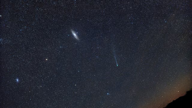 12P/Pons-Brooks nahe der Andromeda-Galaxie