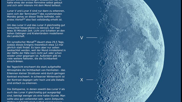 Mond am 25. Juni 2023 - Lunar V und Lunar X
