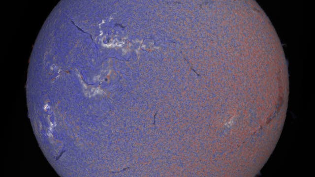 Dopplergramm der Sonne in der H‑alpha‑Linie