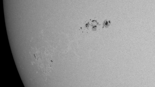 Fleckengruppe am Westrand der Sonne am 22.4.2011