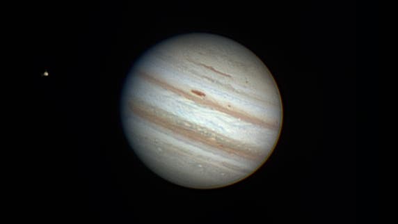 Jupiter und Io am 15.1.2012