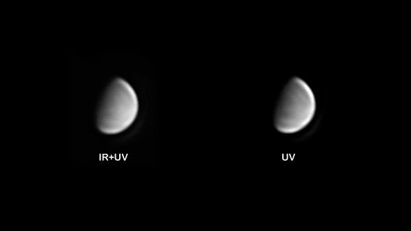 Venus am 5.2.2012 im IR und UV-Licht