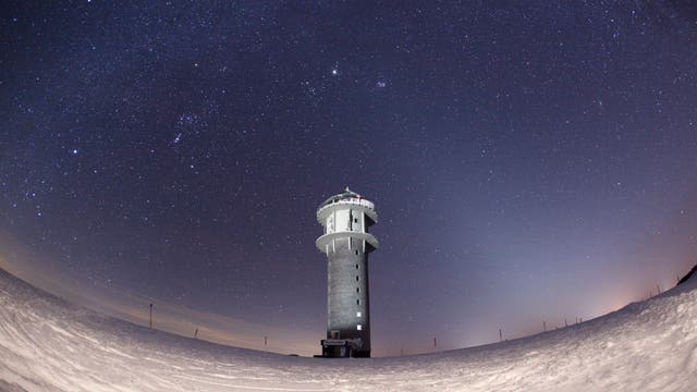 Winterhimmel und Zodiakallicht am Seebuck