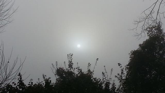 Weißer Sonnenaufgang 31. Oktober 2013 