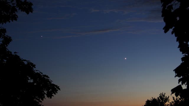 Jupiter und Venus am Abendhimmel über Uelzen 