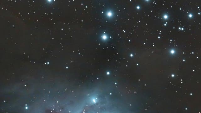 Offener Sternenhaufen NGC 1981 und "Running-Man-Nebel" NGC 1977