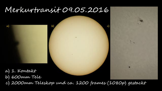 9. Mai 2016, Merkurtransit-Collage