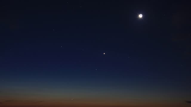 Planetenreigen mit Merkur, Mars und Mond am Morgen des 17. September 2017 (1)