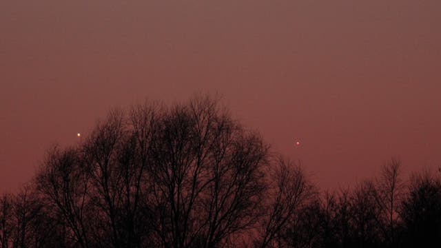 Venus und Merkur am Abend des 3. März 2018 über Uelzen 