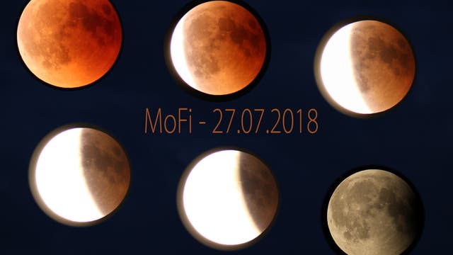 Die totale Mondfinsternis am 27. Juli 2018 über Uelzen
