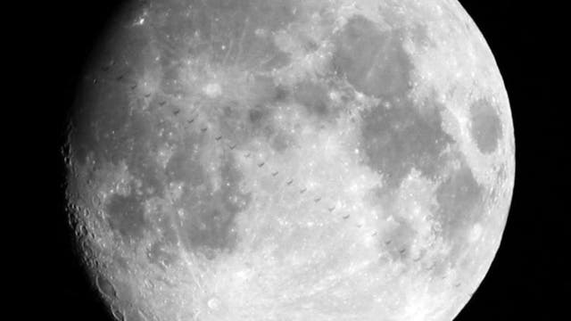 ISS-Transit vor dem Mond