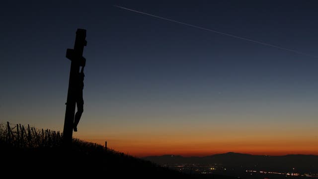 Merkur am Abendhimmel über dem Grand Ballon