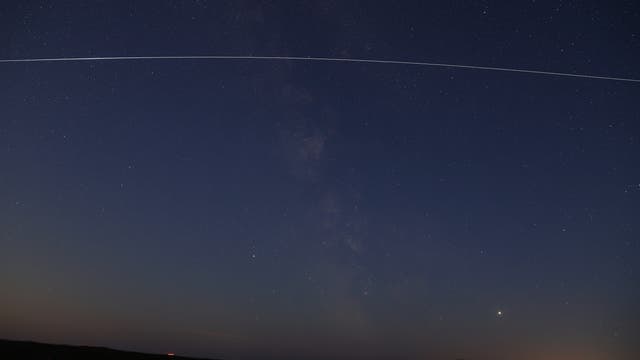 ISS am Abendhimmel über Rømø (1)