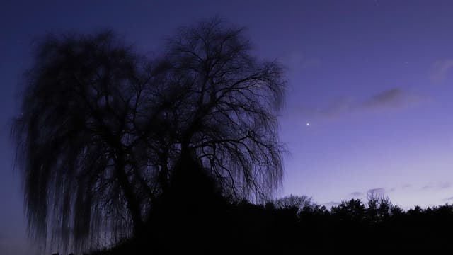 Venus am Abendhimmel über Uelzen 