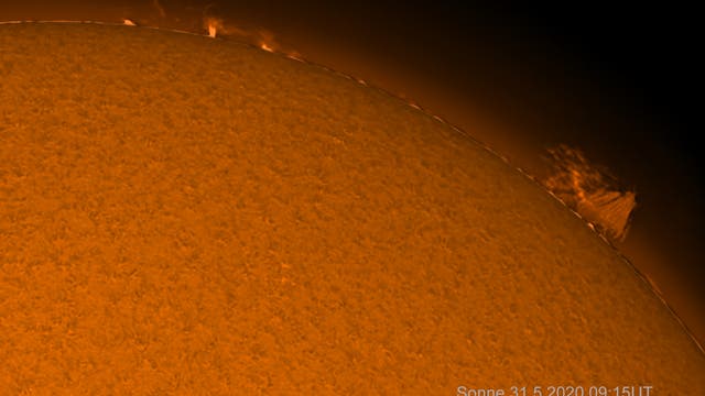 Sonnenprotuberanz 31. Mai 2020