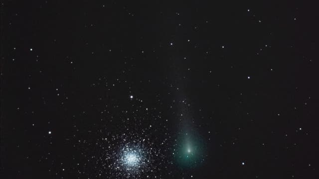 Komet Leonard bei Messier 3