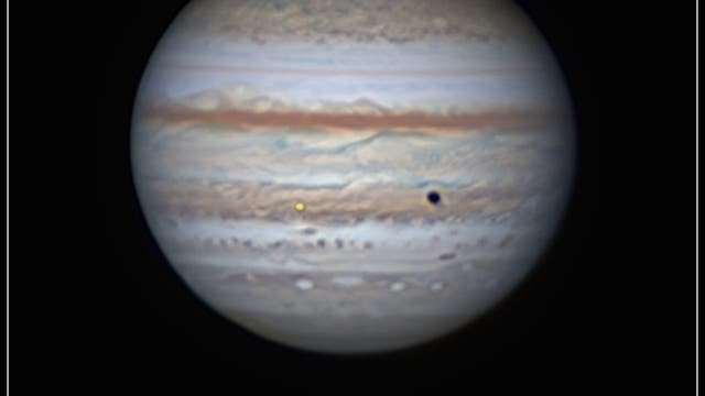 Jupiter und Io mit Mondschatten vom 25.08.2022