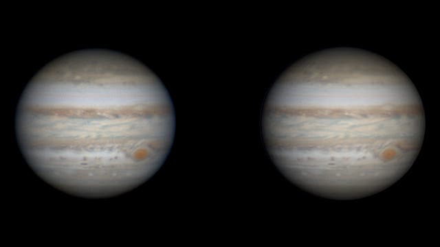 Jupiterbild vom 7. Oktober 2022 neu bearbeitet