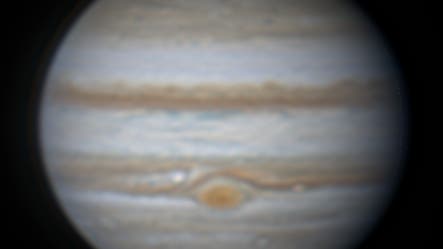 Jupiter mit Sturm und Mond Io
