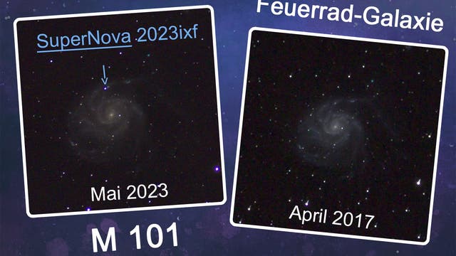 M101: Collage mit SN 2023 und ohne SN 2017