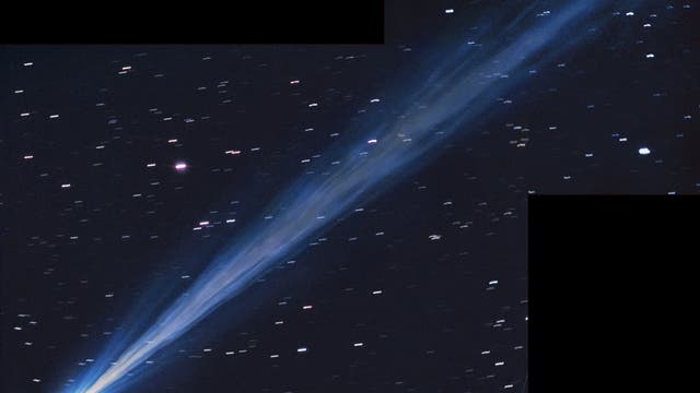 Komet Nishimura als Mosaikbild