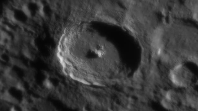 Krater Tycho bei 10 Meter Brennweite