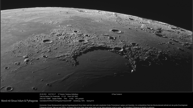 Mond mit Sinus Iridum & Pythagoras 