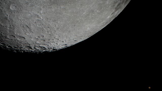 Mond und Mars am 9. Februar 2025