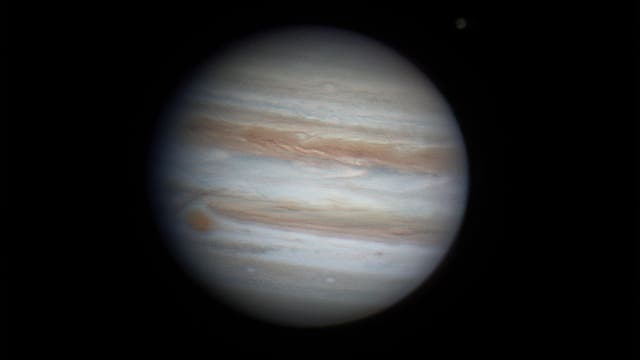 Jupiter mit Mond Kallisto am 5. März 2025