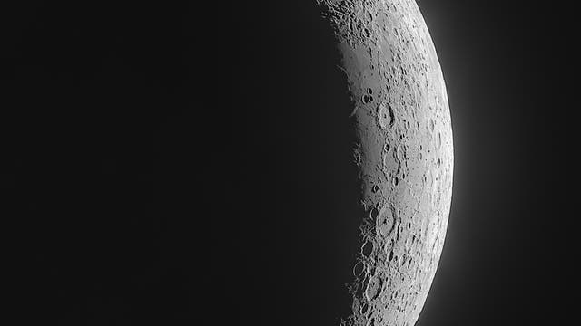 Der Mond am 3. Tag