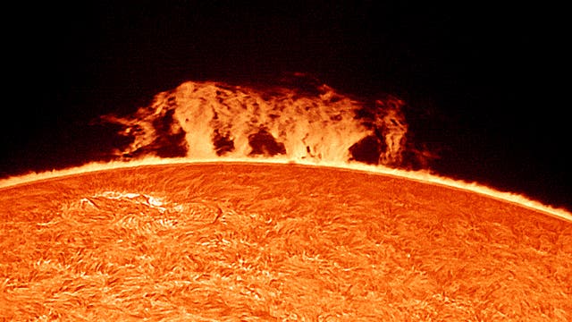 Protuberanz am Westrand