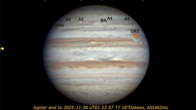 Jupiter mit drei roten Flecken